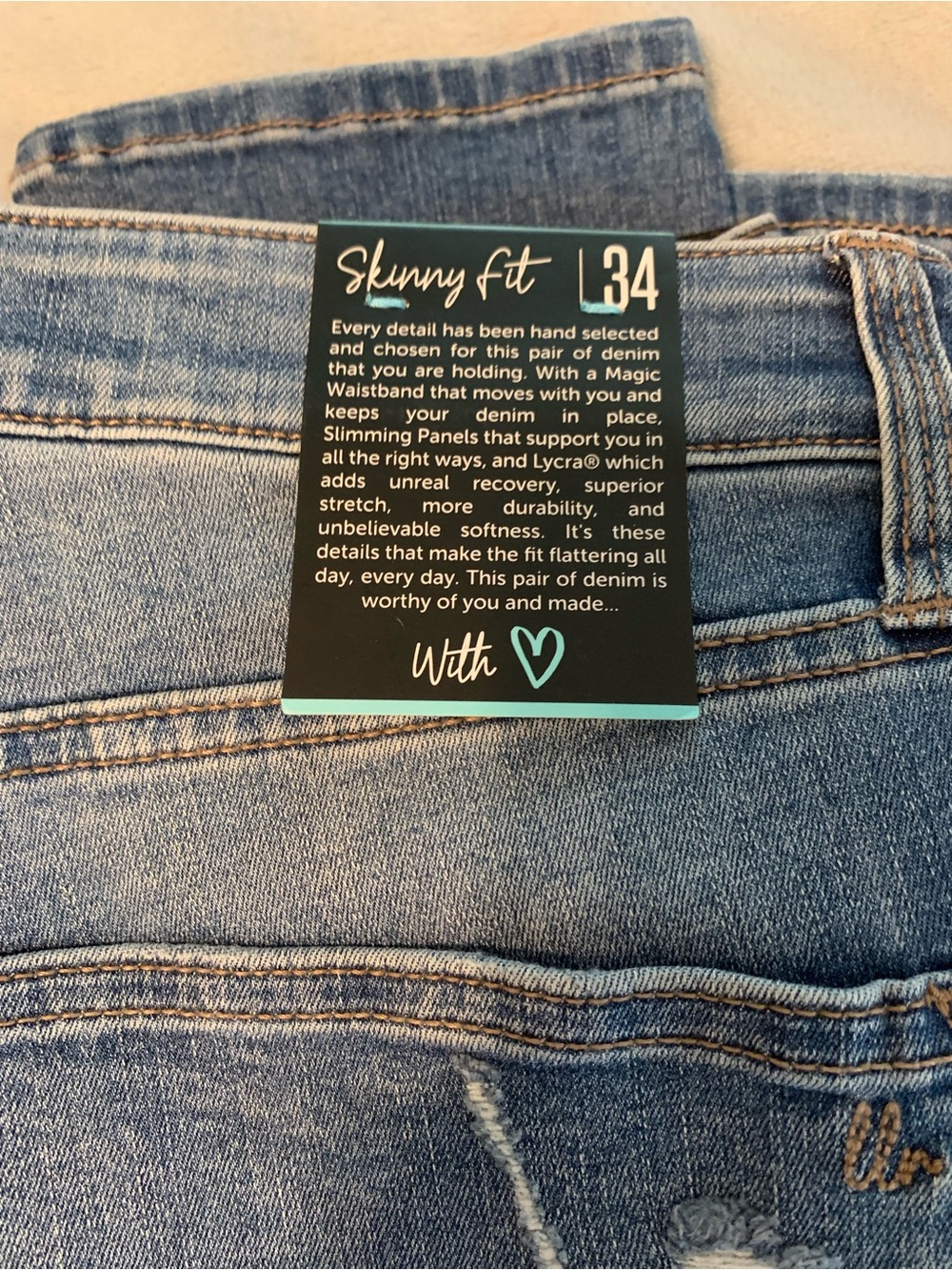 LuLaRoe Skinny Fit Jeans in Light Blue Denim